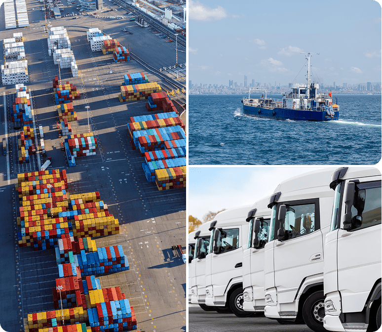 Swift Total Logistics container terminal, supply boat and truck fleet